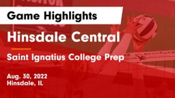Hinsdale Central  vs Saint Ignatius College Prep Game Highlights - Aug. 30, 2022