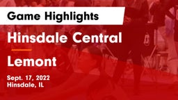 Hinsdale Central  vs Lemont  Game Highlights - Sept. 17, 2022