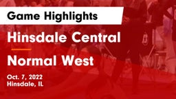 Hinsdale Central  vs Normal West  Game Highlights - Oct. 7, 2022