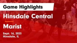 Hinsdale Central  vs Marist  Game Highlights - Sept. 16, 2023