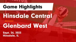 Hinsdale Central  vs Glenbard West  Game Highlights - Sept. 26, 2023