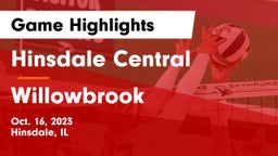 Hinsdale Central  vs Willowbrook  Game Highlights - Oct. 16, 2023
