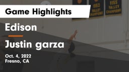 Edison  vs Justin garza  Game Highlights - Oct. 4, 2022
