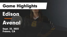 Edison  vs Avenal Game Highlights - Sept. 23, 2023