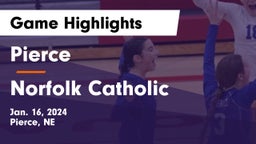 Pierce  vs Norfolk Catholic  Game Highlights - Jan. 16, 2024