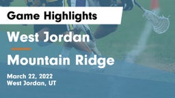 West Jordan  vs Mountain Ridge  Game Highlights - March 22, 2022