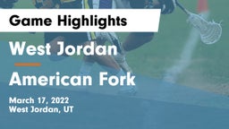 West Jordan  vs American Fork  Game Highlights - March 17, 2022