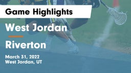 West Jordan  vs Riverton  Game Highlights - March 31, 2022