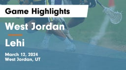 West Jordan  vs Lehi  Game Highlights - March 12, 2024