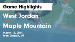 West Jordan  vs Maple Mountain  Game Highlights - March 15, 2024