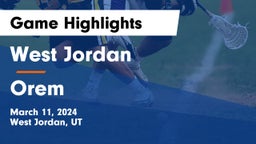 West Jordan  vs Orem  Game Highlights - March 11, 2024