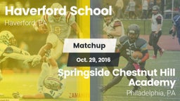 Matchup: Haverford School vs. Springside Chestnut Hill Academy  2016