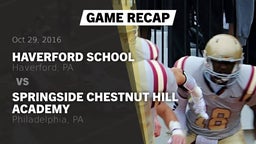Recap: Haverford School vs. Springside Chestnut Hill Academy  2016