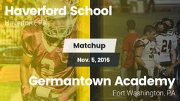 Matchup: Haverford School vs. Germantown Academy 2016