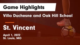 Villa Duchesne and Oak Hill School vs St. Vincent  Game Highlights - April 1, 2022