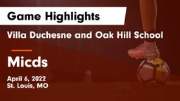 Villa Duchesne and Oak Hill School vs Micds Game Highlights - April 6, 2022
