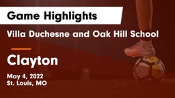 Villa Duchesne and Oak Hill School vs Clayton  Game Highlights - May 4, 2022