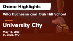 Villa Duchesne and Oak Hill School vs University City  Game Highlights - May 11, 2022