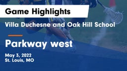 Villa Duchesne and Oak Hill School vs Parkway west Game Highlights - May 3, 2022