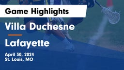 Villa Duchesne  vs Lafayette  Game Highlights - April 30, 2024