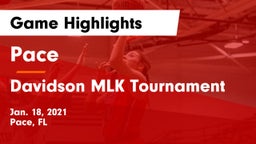 Pace  vs Davidson MLK Tournament Game Highlights - Jan. 18, 2021