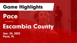 Pace  vs Escambia County  Game Highlights - Jan. 24, 2022