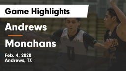 Andrews  vs Monahans  Game Highlights - Feb. 4, 2020