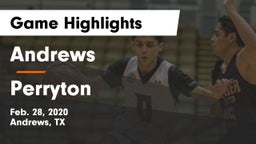 Andrews  vs Perryton  Game Highlights - Feb. 28, 2020