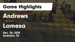 Andrews  vs Lamesa  Game Highlights - Dec. 28, 2020