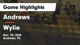 Andrews  vs Wylie  Game Highlights - Dec. 29, 2020