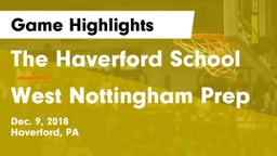 The Haverford School vs West Nottingham Prep Game Highlights - Dec. 9, 2018