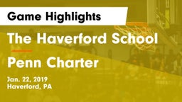 The Haverford School vs Penn Charter Game Highlights - Jan. 22, 2019