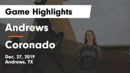 Andrews  vs Coronado  Game Highlights - Dec. 27, 2019