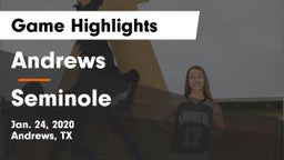 Andrews  vs Seminole  Game Highlights - Jan. 24, 2020