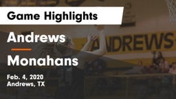 Andrews  vs Monahans  Game Highlights - Feb. 4, 2020