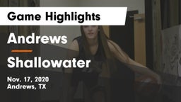 Andrews  vs Shallowater  Game Highlights - Nov. 17, 2020