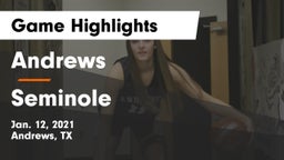 Andrews  vs Seminole  Game Highlights - Jan. 12, 2021