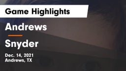 Andrews  vs Snyder  Game Highlights - Dec. 14, 2021