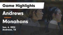 Andrews  vs Monahans  Game Highlights - Jan. 6, 2024