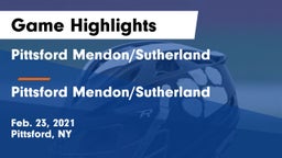 Pittsford Mendon/Sutherland vs Pittsford Mendon/Sutherland Game Highlights - Feb. 23, 2021