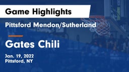 Pittsford Mendon/Sutherland vs Gates Chili  Game Highlights - Jan. 19, 2022
