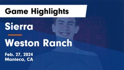 Sierra  vs Weston Ranch  Game Highlights - Feb. 27, 2024
