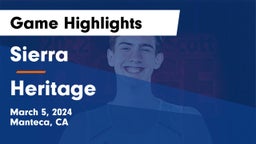 Sierra  vs Heritage  Game Highlights - March 5, 2024