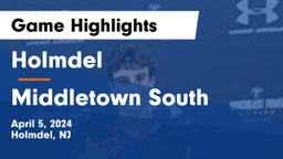 Holmdel  vs Middletown South  Game Highlights - April 5, 2024