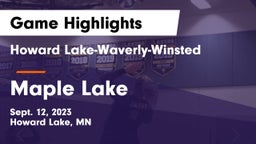 Howard Lake-Waverly-Winsted  vs Maple Lake  Game Highlights - Sept. 12, 2023