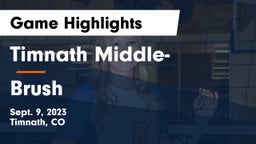 Timnath Middle- vs Brush  Game Highlights - Sept. 9, 2023