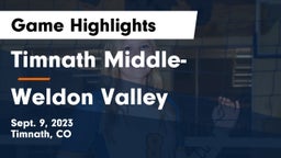 Timnath Middle- vs Weldon Valley  Game Highlights - Sept. 9, 2023