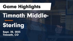 Timnath Middle- vs Sterling  Game Highlights - Sept. 20, 2023