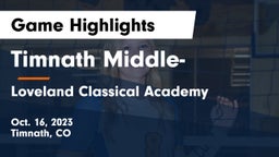 Timnath Middle- vs Loveland Classical Academy  Game Highlights - Oct. 16, 2023