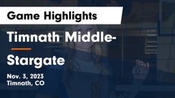 Timnath Middle- vs Stargate  Game Highlights - Nov. 3, 2023